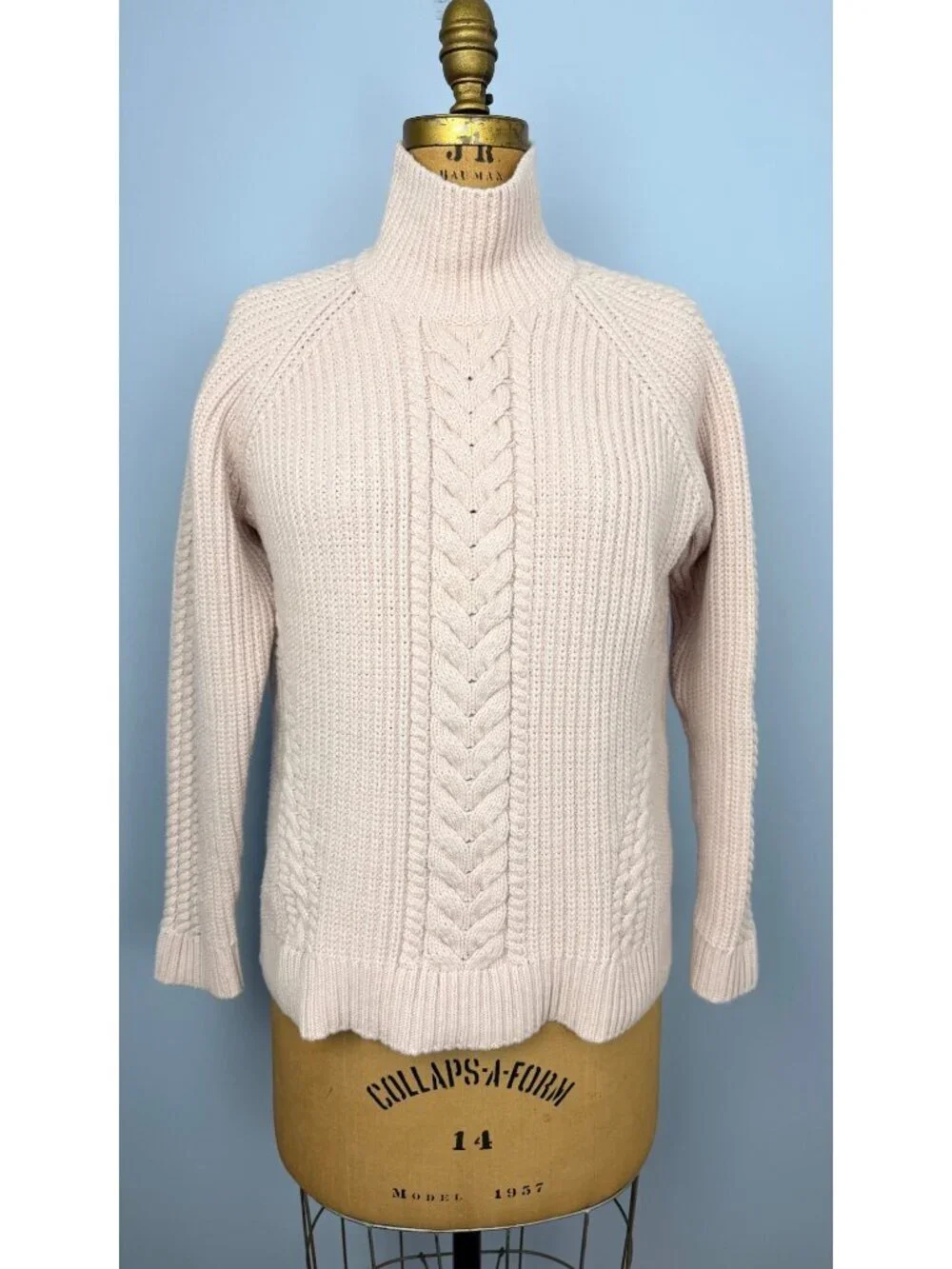 Lululemon Bring The Cozy Turtleneck Sweater Size 10 Pink Cable Knit Cotton Blend